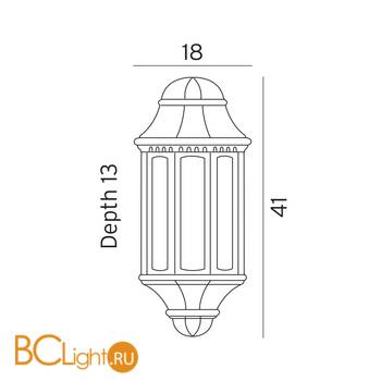 Уличный настенный светильник Norlys Genova 170B - Схема